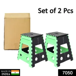 7050 2pc 18inch Folding Stool for Adults and Kids, Also For Kitchen Stepping With (Brown Box)