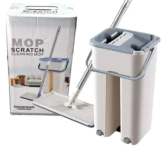 151 Scratch Cleaning MOP with 2 in 1 SELF Clean WASH Dry Hands Free Flat Mop