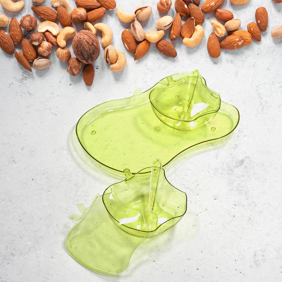2752A Apple Shape 2Piece Serving Set of Bowl with Spoon & Tray. Dinnerware Serving Snacks & Pickle - Image 2
