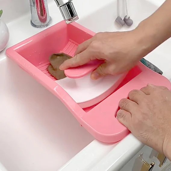 6088 Socks Washing Board used in all kinds of household bathroom places for washing unisex socks easily and comfortably. - Image 2