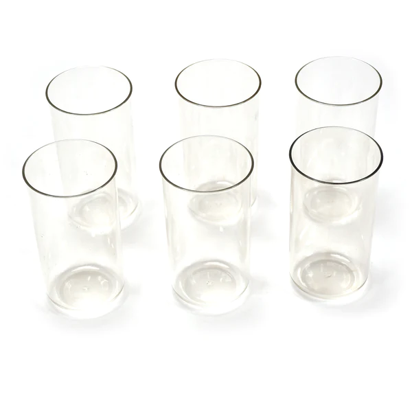 2027A 6 Pcs Large Plastic Glass 300Ml used in all kinds of kitchen and official purposes for drinking water and beverages etc. - Image 3