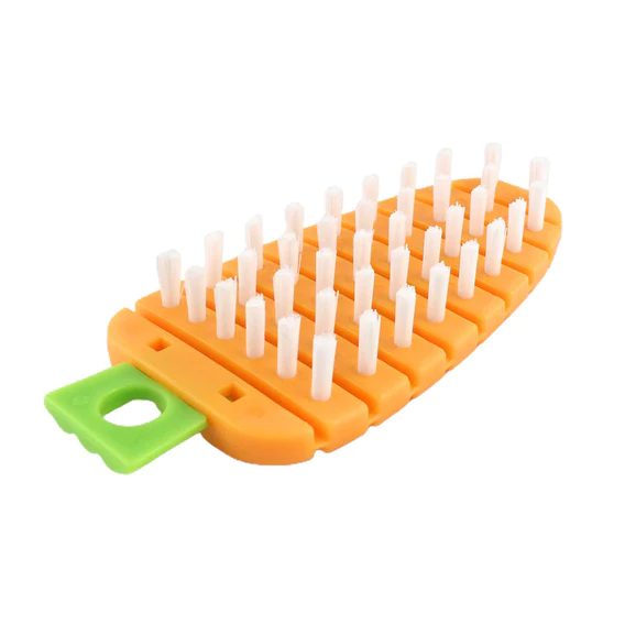 2909 Vegetable Scrubbing Brush, Vegetable Scrubber Nonâ€‘Toxic Fruit Brush Carrot Shape Vegetable Brush for Potato for Vegetable - Image 2