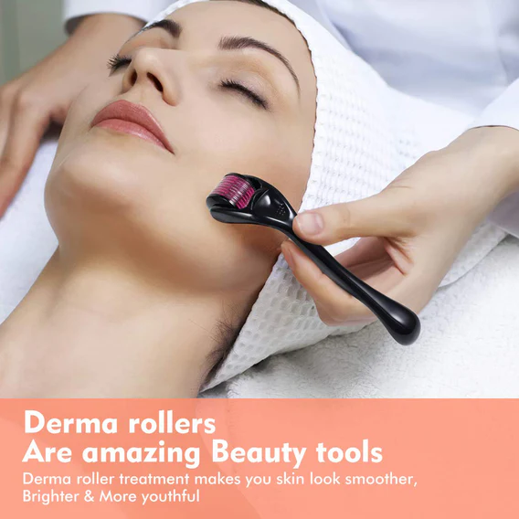 6602 Derma Roller Anti Ageing and Facial Scrubs & Polishes Scar Removal Hair Regrowth (1mm) - Image 2