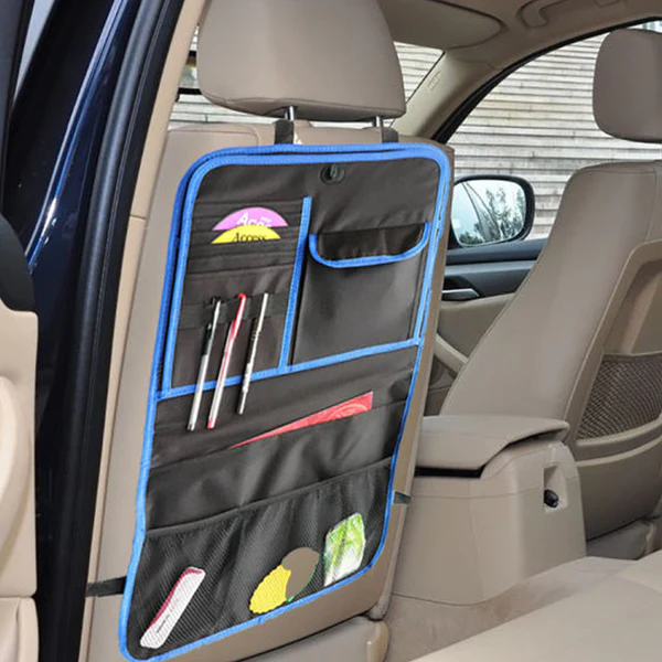 6302 Car Back Seat Organiser used in all types of cars with their car seats to cover them easily. - Image 2