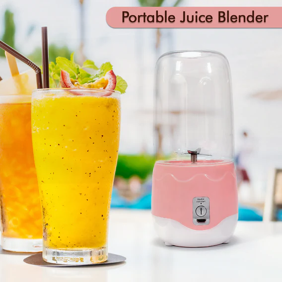 2260 Portable Blender, Personal Blender Juicer Cup, Mini Handheld Blender with 4 Blades, Mixer for Fruit Shakes and Smoothies, Portable Juicer (Multicolor) - Image 2