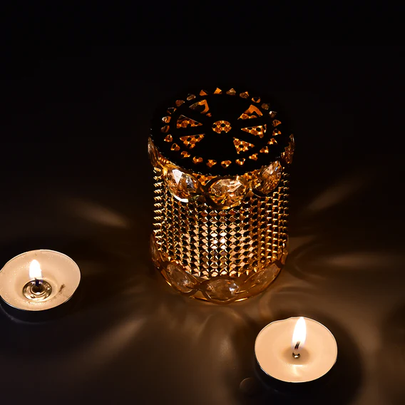 7268 2 Line Dimond Jhoomer For Home Decor Golden Color - Image 5