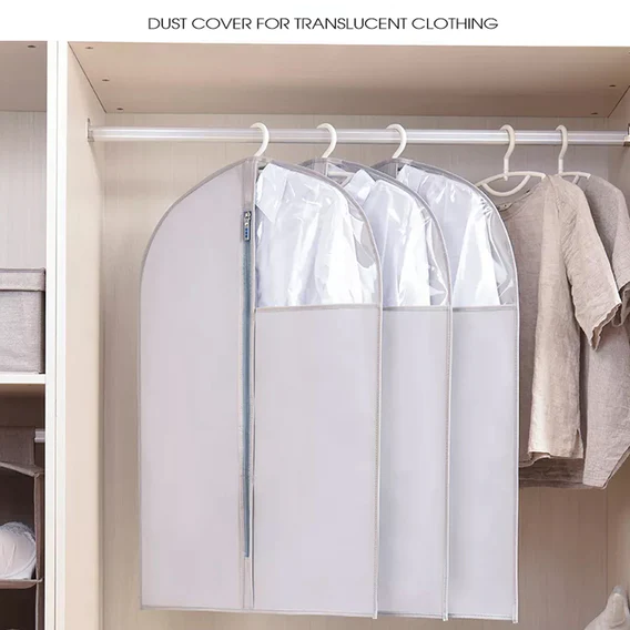 6225 Foldable Non Woven Men's Coat Blazer Suit Cover men's coat blazer cover fold over breathable garment bag suit cover. - Image 4