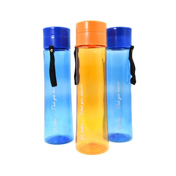 2716 Unbreakable, Leakproof, Durable, BPA Free, Non-Toxic Plastic Water Bottles, 1 Litre (Pack of 3, Assorted Color) - Image 3