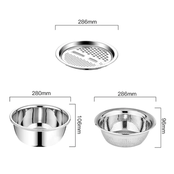 2601 3 in 1 Kitchen Multipurpose Julienne Grater Salad Maker - Image 6