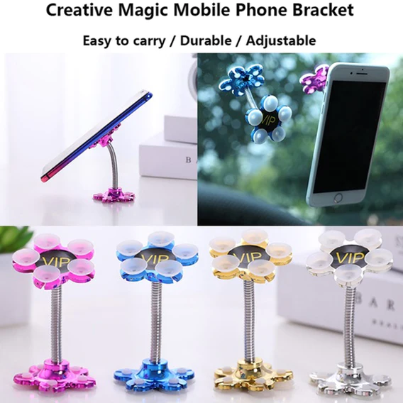 0637A Phone Holder, 360Â°Rotatable Phone Stand Multi-Function Double-Sided Suction Cup Mobile Phone Holder - Image 9