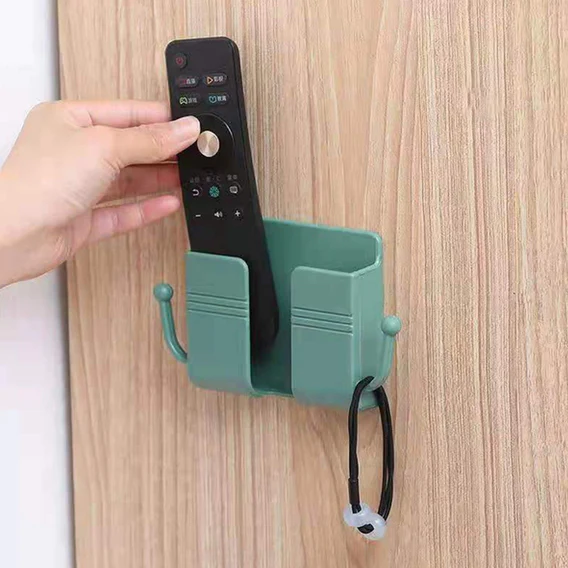 6201 1 Pc Wallmount Mobile Stand With Hook Design used in all kinds of places including household and many more as a hanging support for cloths and stuffs purposes. - Image 12