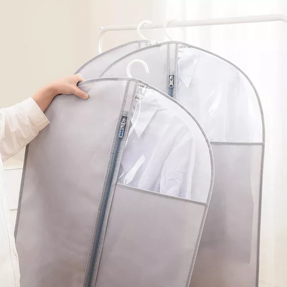 6225 Foldable Non Woven Men's Coat Blazer Suit Cover men's coat blazer cover fold over breathable garment bag suit cover. - Image 3