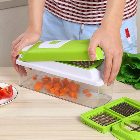 2489 Plastic 13-in-1 Manual Vegetable Grater,Chipser and Slicer - Image 4