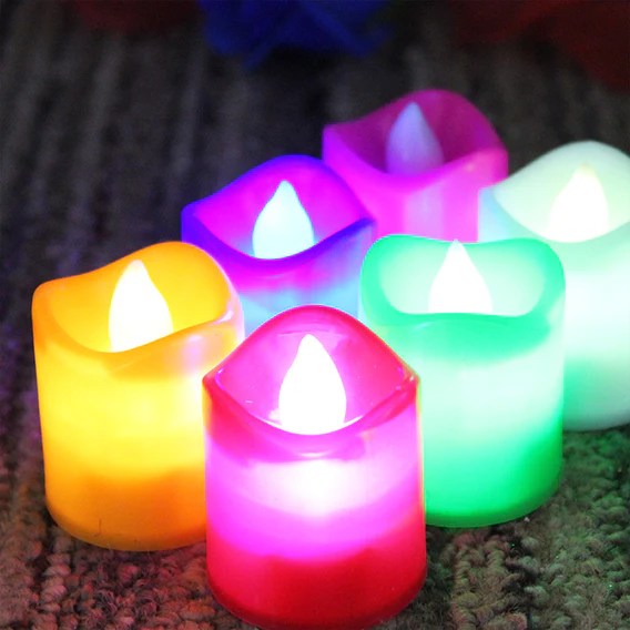 6425 24Pcs Festival Decorative - LED Tealight Candles | Battery Operated Candle Ideal for Party, Wedding, Birthday, Gifts (Multi Color) - Image 5