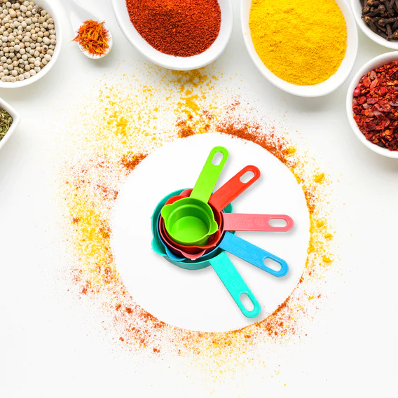 2906 10Pcs Plastic Measuring Spoons and Cups Set for Home Kitchen Cooking. - Image 4
