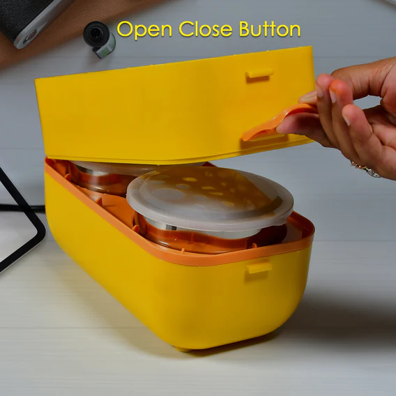 2944 2Layer Electric Lunch Box for Office, Portable Lunch Warmer with Removable 4 Stainless Steel Container. - Image 6