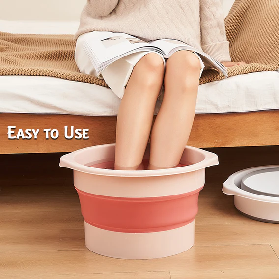 2786 Multi-Purpose Portable Collapsible Folding Tub, with Hanging Hole & Save Storage Space, Also use for Foot Spa. - Image 4