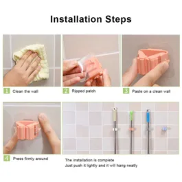 2177A MAGIC STICKER SERIES SELF ADHESIVE MOP AND BROOM HOLDER
