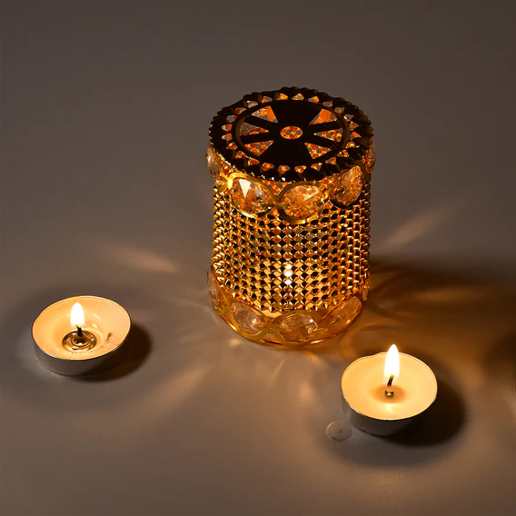 7268 2 Line Dimond Jhoomer For Home Decor Golden Color - Image 3