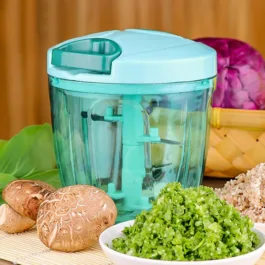 0065 Manual Stainless Steel Compact Extra Sharp Hand Held Vegetable Chopper/Slicer with 5 Blades (750 ml)