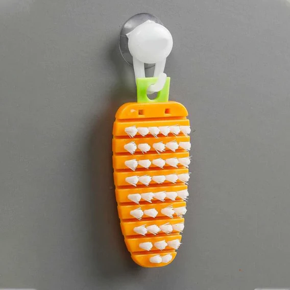 2909 Vegetable Scrubbing Brush, Vegetable Scrubber Nonâ€‘Toxic Fruit Brush Carrot Shape Vegetable Brush for Potato for Vegetable - Image 7