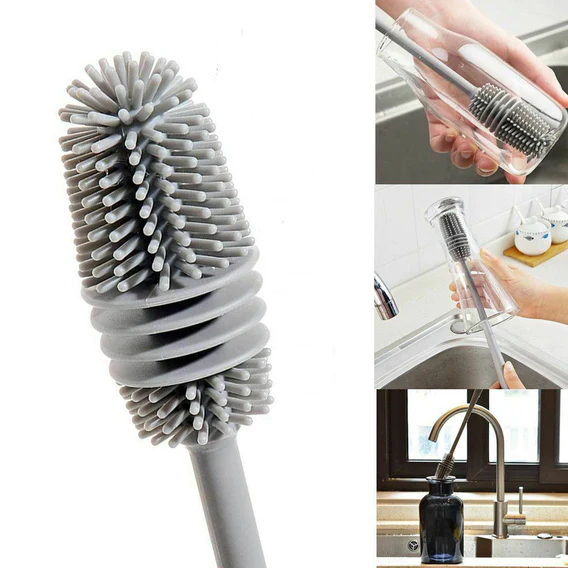 6151 Bottle Cleaning Brush widely used in all types of household kitchen purposes for cleaning and washing bottles from inside perfectly and easily. - Image 5