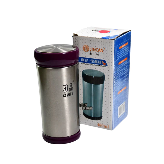 6457 480ML PLAIN PRINT STAINLESS STEEL WATER BOTTLE FOR OFFICE, HOME, GYM, OUTDOOR TRAVEL HOT AND COLD DRINKS. - Image 2