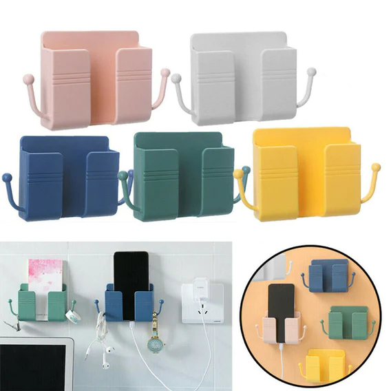 6201 1 Pc Wallmount Mobile Stand With Hook Design used in all kinds of places including household and many more as a hanging support for cloths and stuffs purposes. - Image 7