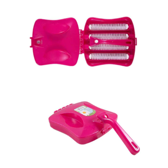 6230 Plastic Handheld Carpet Roller Brush Cleaning with Dust Crumb Collector, Wet, and Dry Brush - Image 2