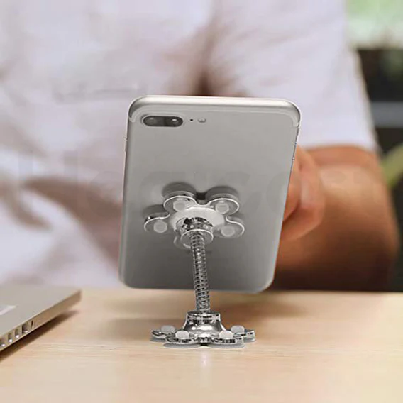 0637A Phone Holder, 360Â°Rotatable Phone Stand Multi-Function Double-Sided Suction Cup Mobile Phone Holder - Image 4