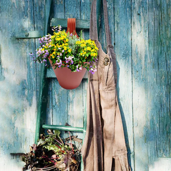 4822 Hanging Planter Pot used for storing and holding plants and flowers in it and this is widely used in in all kinds of gardening and household places etc. - Image 4