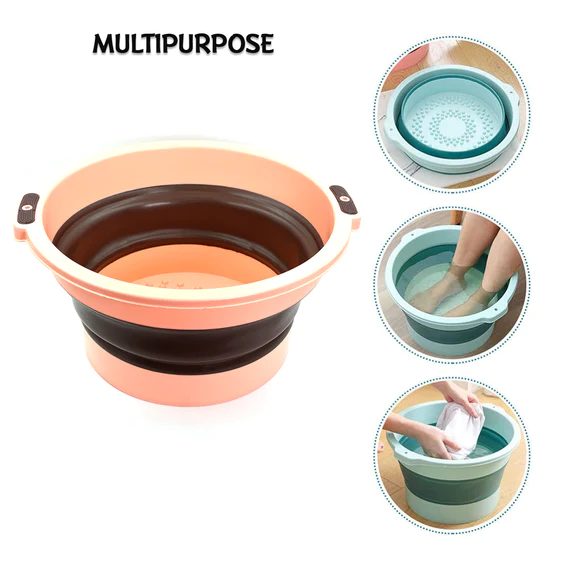 2786 Multi-Purpose Portable Collapsible Folding Tub, with Hanging Hole & Save Storage Space, Also use for Foot Spa. - Image 7