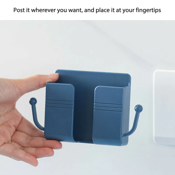 6201 1 Pc Wallmount Mobile Stand With Hook Design used in all kinds of places including household and many more as a hanging support for cloths and stuffs purposes. - Image 6