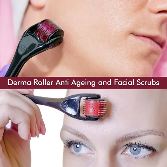 6602 Derma Roller Anti Ageing and Facial Scrubs & Polishes Scar Removal Hair Regrowth (1mm) - Image 9