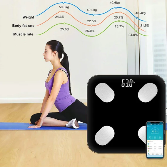 6327 Bluetooth Body Fat Scale Digital Smart Body Weight Scale iOS and Android App to Manage Body Weight, Body Fat, Water, Muscle Mass, BMI, BMR, Bone Mass and Visceral Fat with BMI Scale - Image 9
