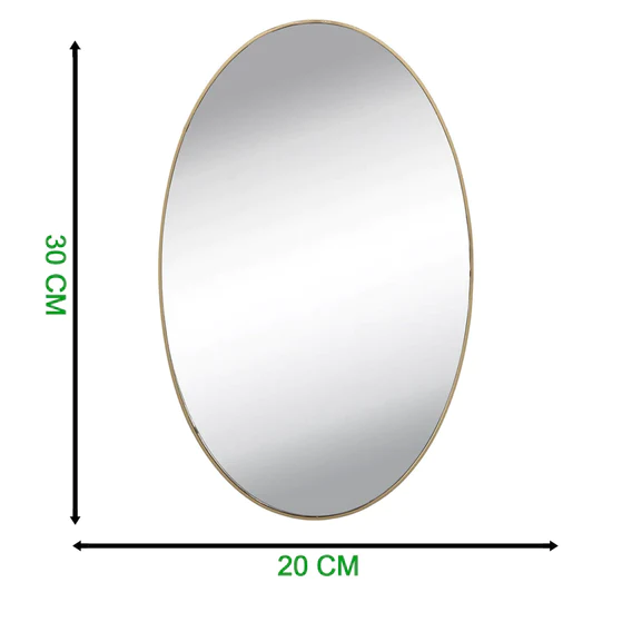 9053 10PC BIG OVAL ADHESIVE-BATHROOM-MIRROR-WALL - Image 6