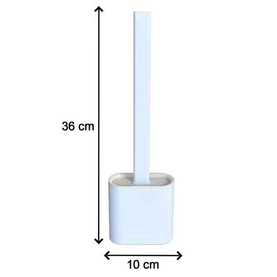 1410B Silicone Toilet Brush with Holder Slim Flex Toilet Brush - Image 4