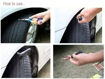 1513 Puncture Repair Kit Tubeless Tyre Full Set with Nose Pliers, Rubber Cement and Extra Strips for Cars, Bikes - Image 5