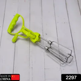 2297 Manual Rotary Egg Beater with Handle Hand Egg Mixer Blender Rotation Kitchen Handheld Whisk