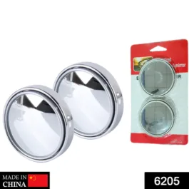 6205 360DEGREE BLIND SPOT ROUND WIDE ANGLE ADJUSTABLE CONVEX REAR VIEW MIRROR – PACK OF 2