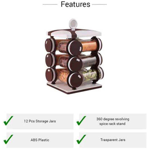 2036 Spice jar Set - Food Grade Plastic 12pcs Spice jar - Image 4