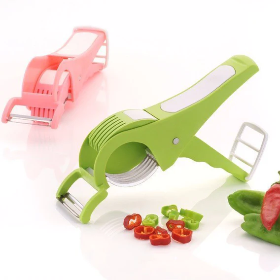 2223 Multipurpose 2 in 1 Stainless Steel Vegetable Cutter/Peeler - Image 3