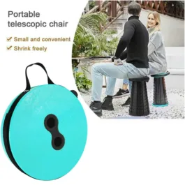 2502 Foldable Height Adjusting Stool Space Saving Telescopic Stool