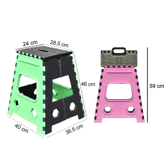 2554 Plastic Foldable Pick n Move Strong Step Stool Table, 18 Inches - Image 5