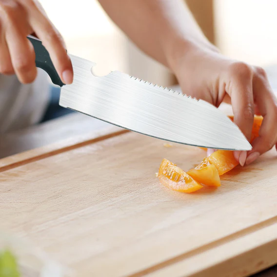 2576 Stainless Kitchen Tool Set (Butcher Knife, Standard Knife, Peeler and Kitchen Scissor) - 4 Pcs - Image 3