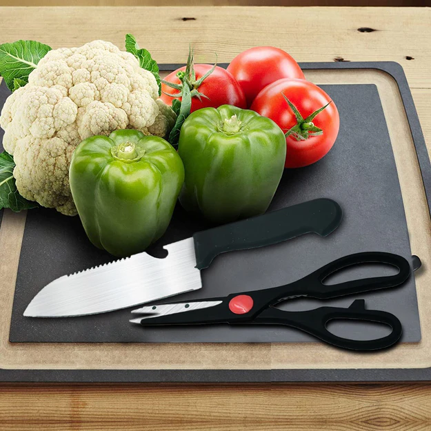 2576 Stainless Kitchen Tool Set (Butcher Knife, Standard Knife, Peeler and Kitchen Scissor) - 4 Pcs - Image 7