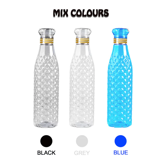 2720 Dimond Cut Water Bottle used by kids, childrenâ€™s and even adults for storing and drinking water throughout travelling to different-different places and all. - Image 2