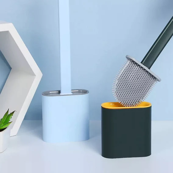 1410B Silicone Toilet Brush with Holder Slim Flex Toilet Brush - Image 7