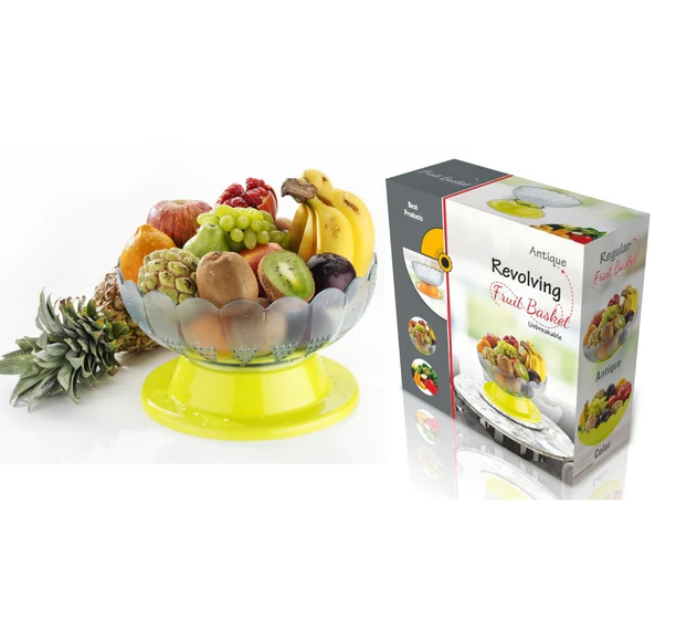 2459 Absolute Plastic Round Revolving Fruit and Vegetable Bowl - Image 2