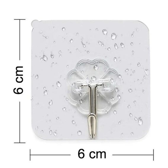 9055 100PC MULTIPURPOSE STRONG SMALL STAINLESS STEEL ADHESIVE WALL HOOKS - Image 8